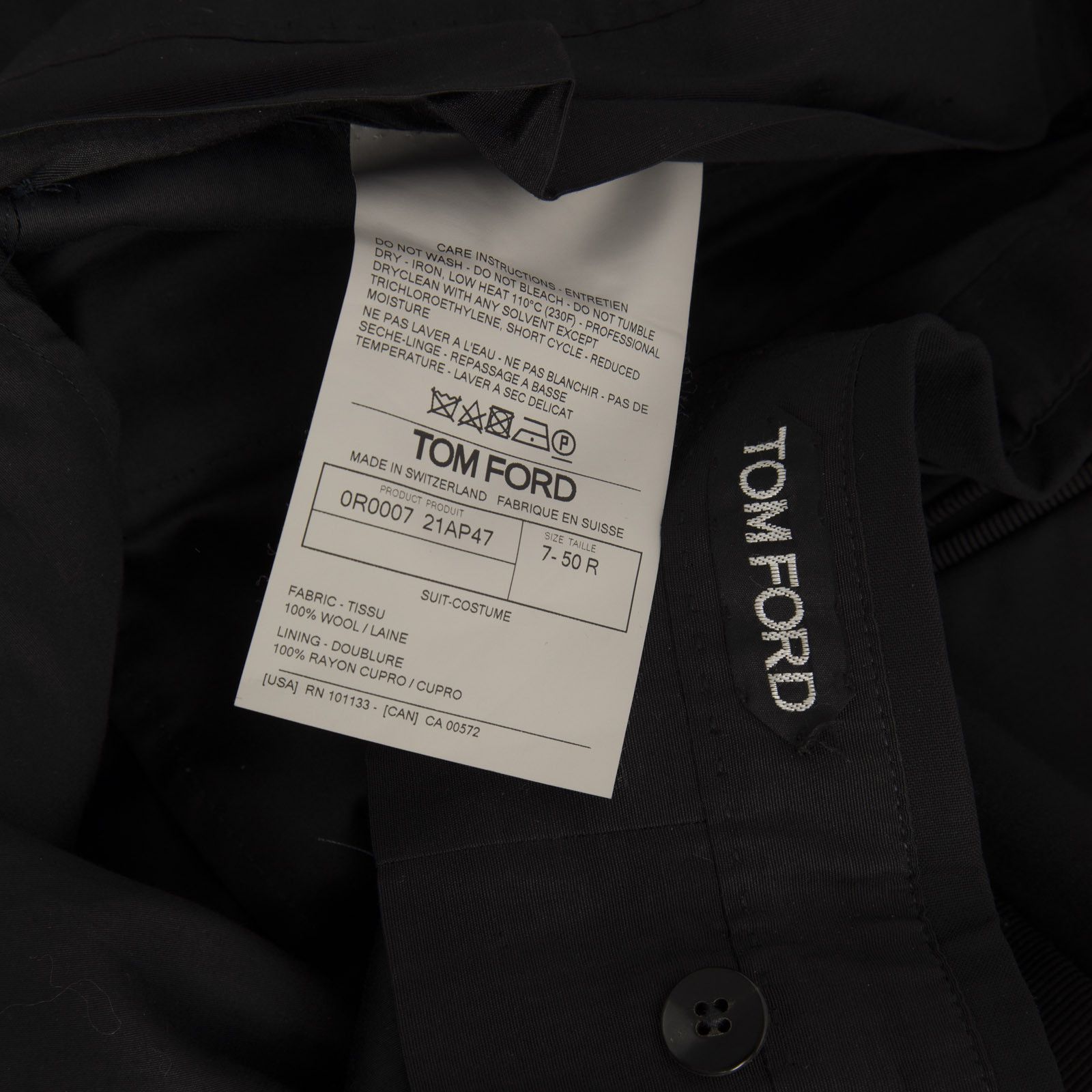 Tom Ford Black Wool Buckle Detail Trousers Size 36" / US 14 / IT 50 - 4 Thumbnail