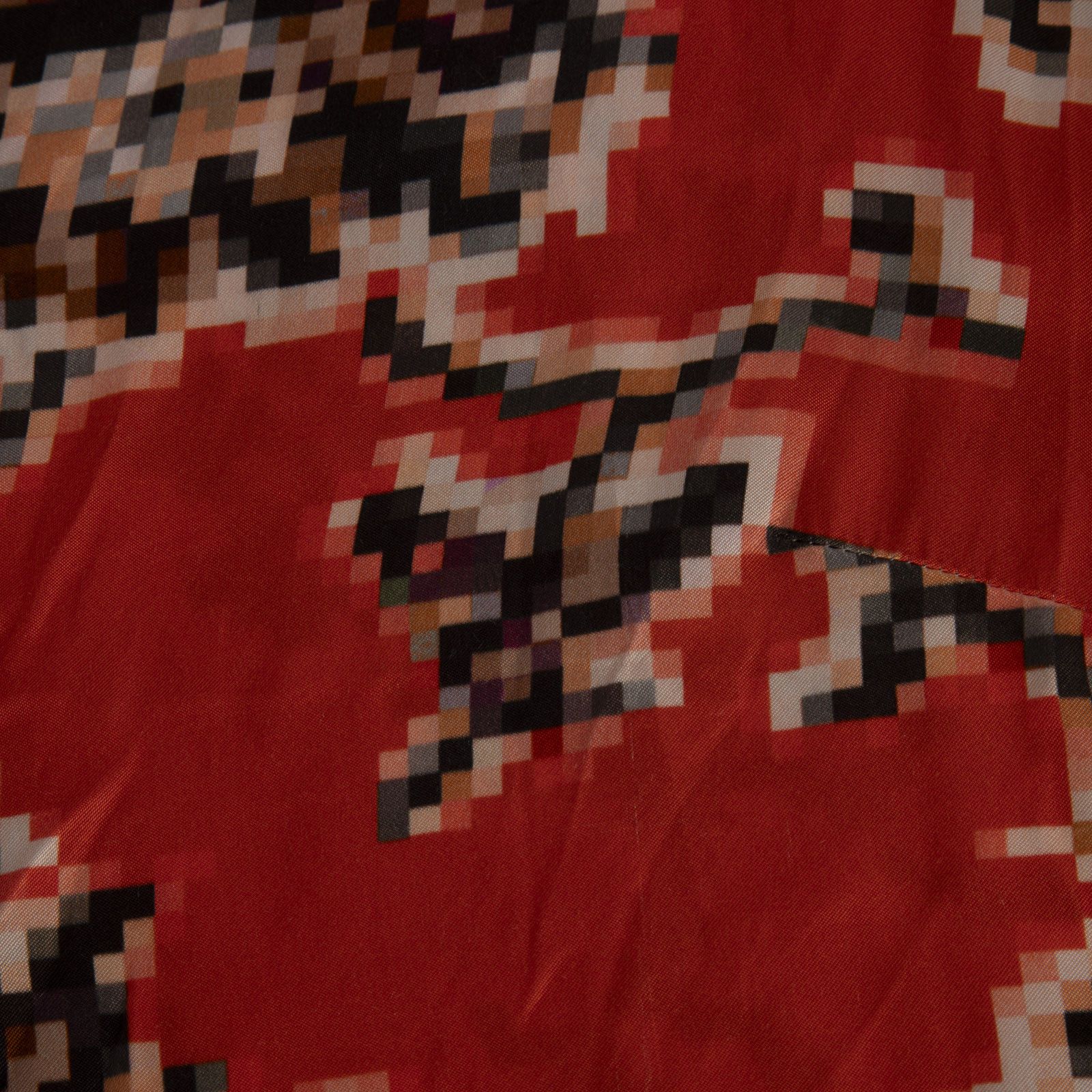 Dries Van Noten Orange Pixel Pattern Blouse Size XS / US 0-2 / IT 36-38 - 3 Thumbnail