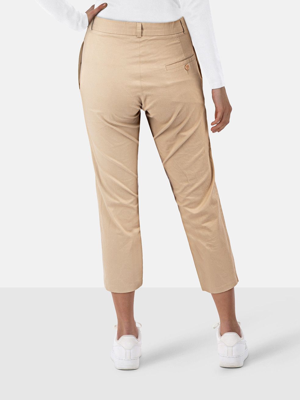 Joseph Beige High Waisted Straight Leg Trousers Size 26" / US 2 / IT 38 - 2 Thumbnail