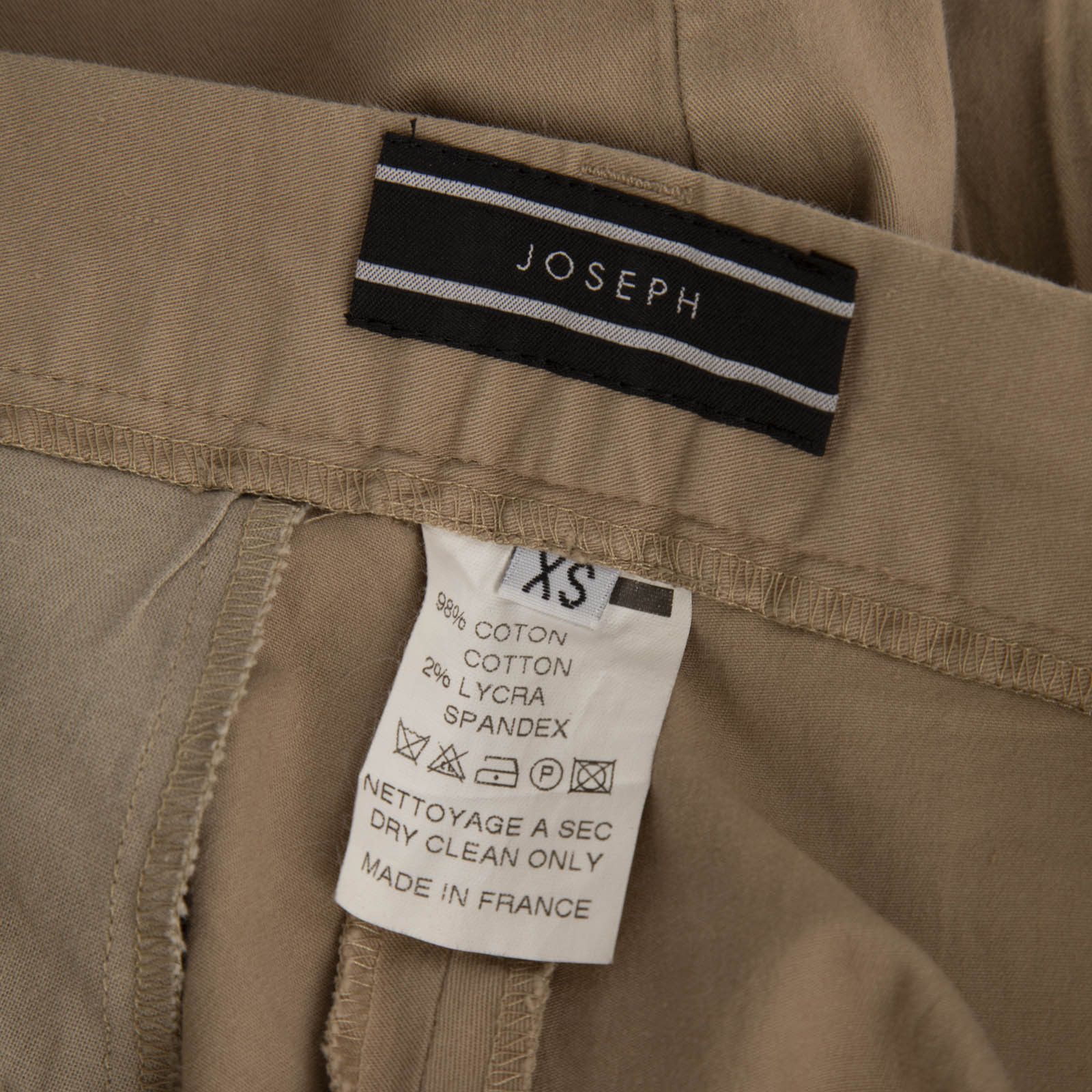 Joseph Beige High Waisted Straight Leg Trousers Size 26" / US 2 / IT 38 - 6 Thumbnail