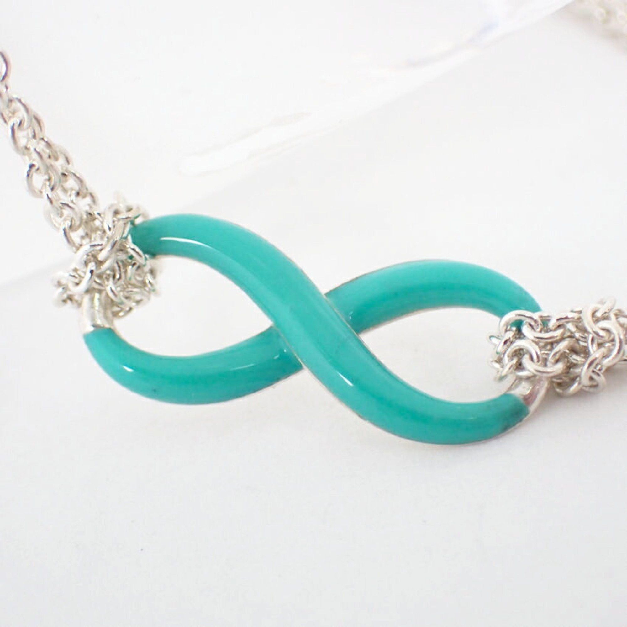 Tiffany & Co. TIFFANY 925 Infinity Blue Double Chain Bracelet Size ONE SIZE - 3 Thumbnail