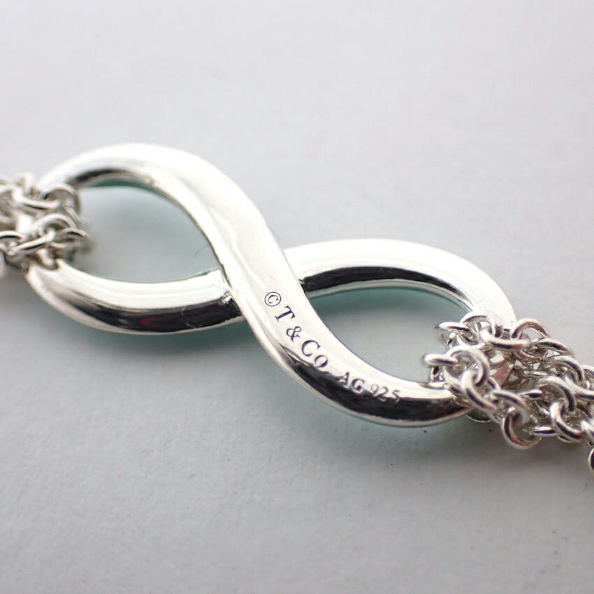 Tiffany & Co. TIFFANY 925 Infinity Blue Double Chain Bracelet Size ONE SIZE - 5 Thumbnail