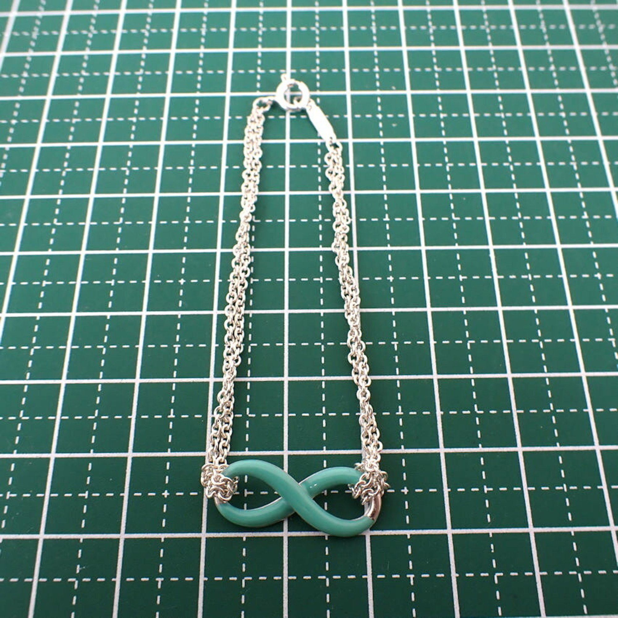 Tiffany & Co. TIFFANY 925 Infinity Blue Double Chain Bracelet Size ONE SIZE - 9 Thumbnail