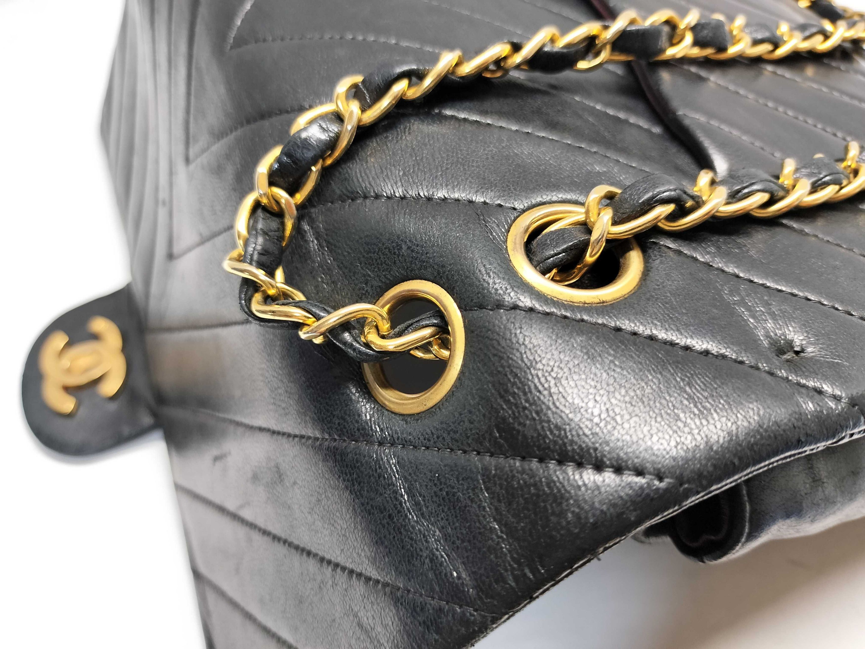 Chanel Chanel Timeless - Classic Double Flap Bag Chevron Caviar Size ONE SIZE - 8 Thumbnail