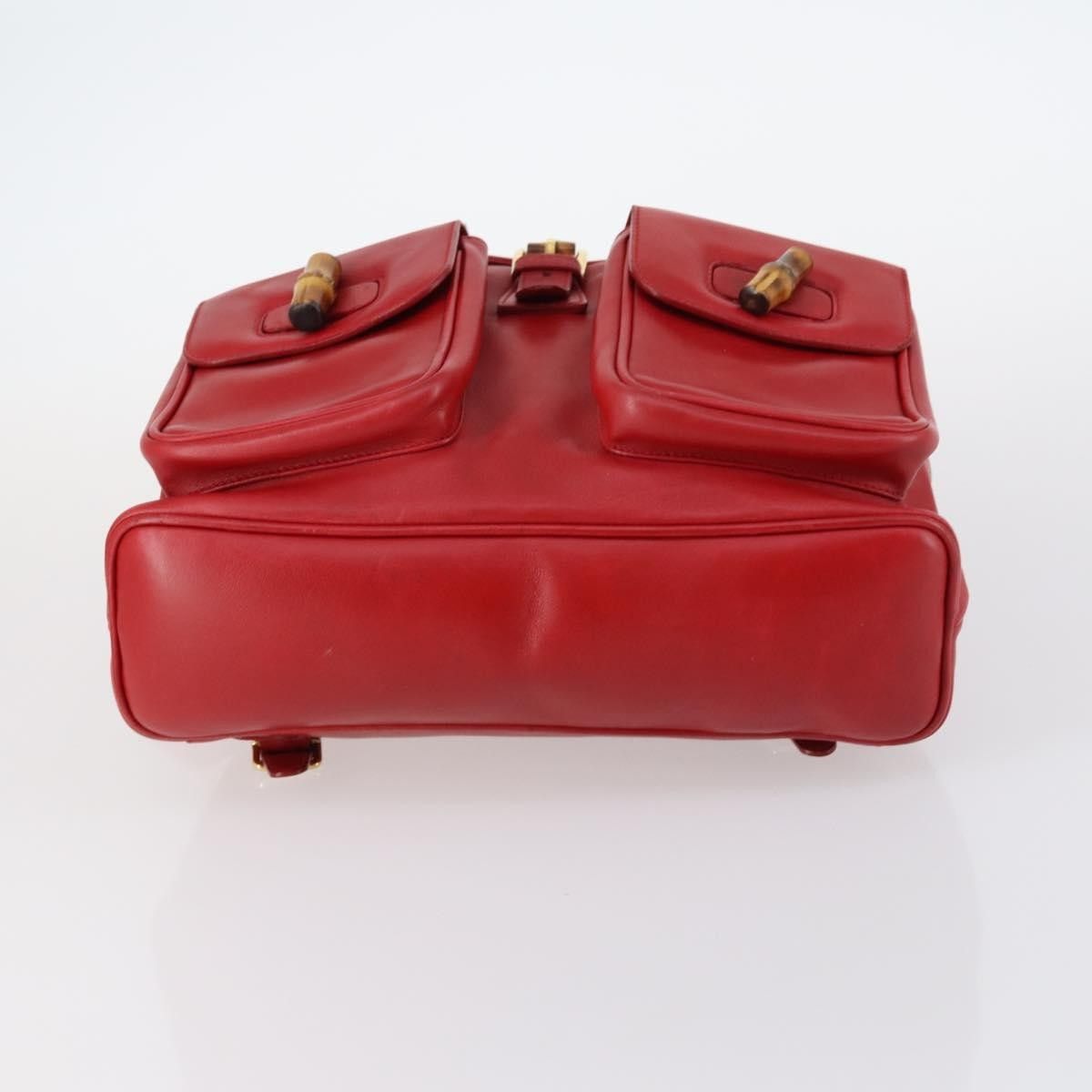 Gucci Gucci Vintage Bamboo Backpack Leather Size ONE SIZE - 17 Thumbnail