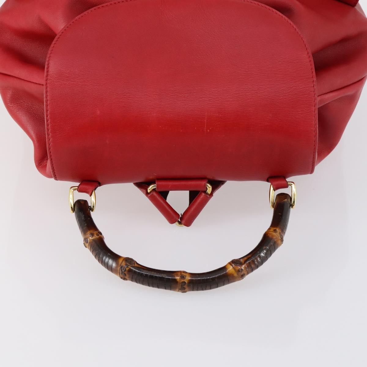 Gucci Gucci Vintage Bamboo Backpack Leather Size ONE SIZE - 5 Thumbnail