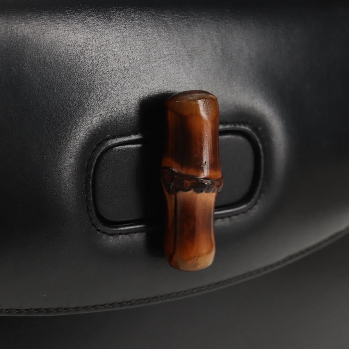 Gucci Gucci Vintage Convertible Bamboo Top Handle Bag Leather Size ONE SIZE - 22 Thumbnail
