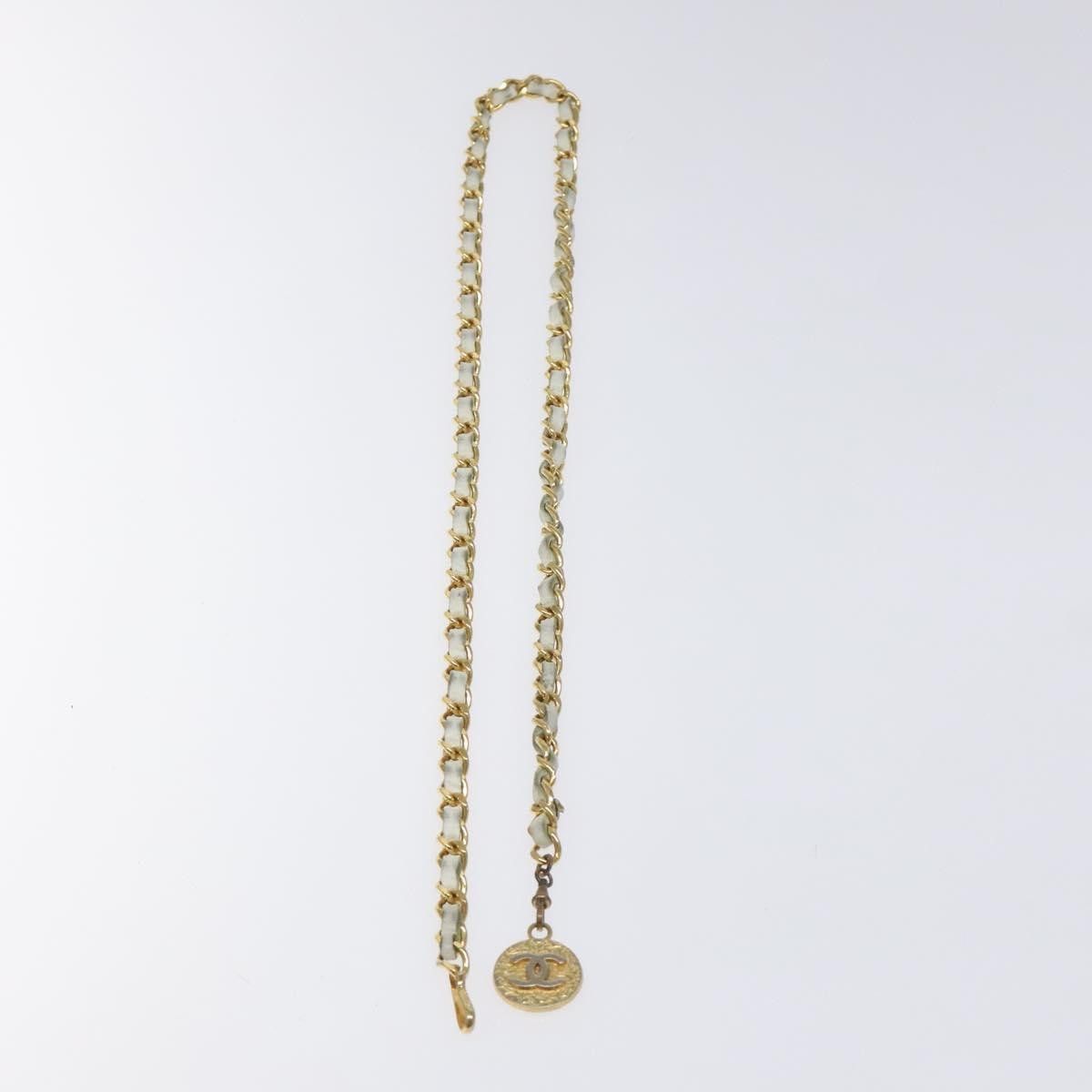 Chanel Chanel Vintage Logo Chain Belt Metal and Leather Size ONE SIZE - 2 Thumbnail