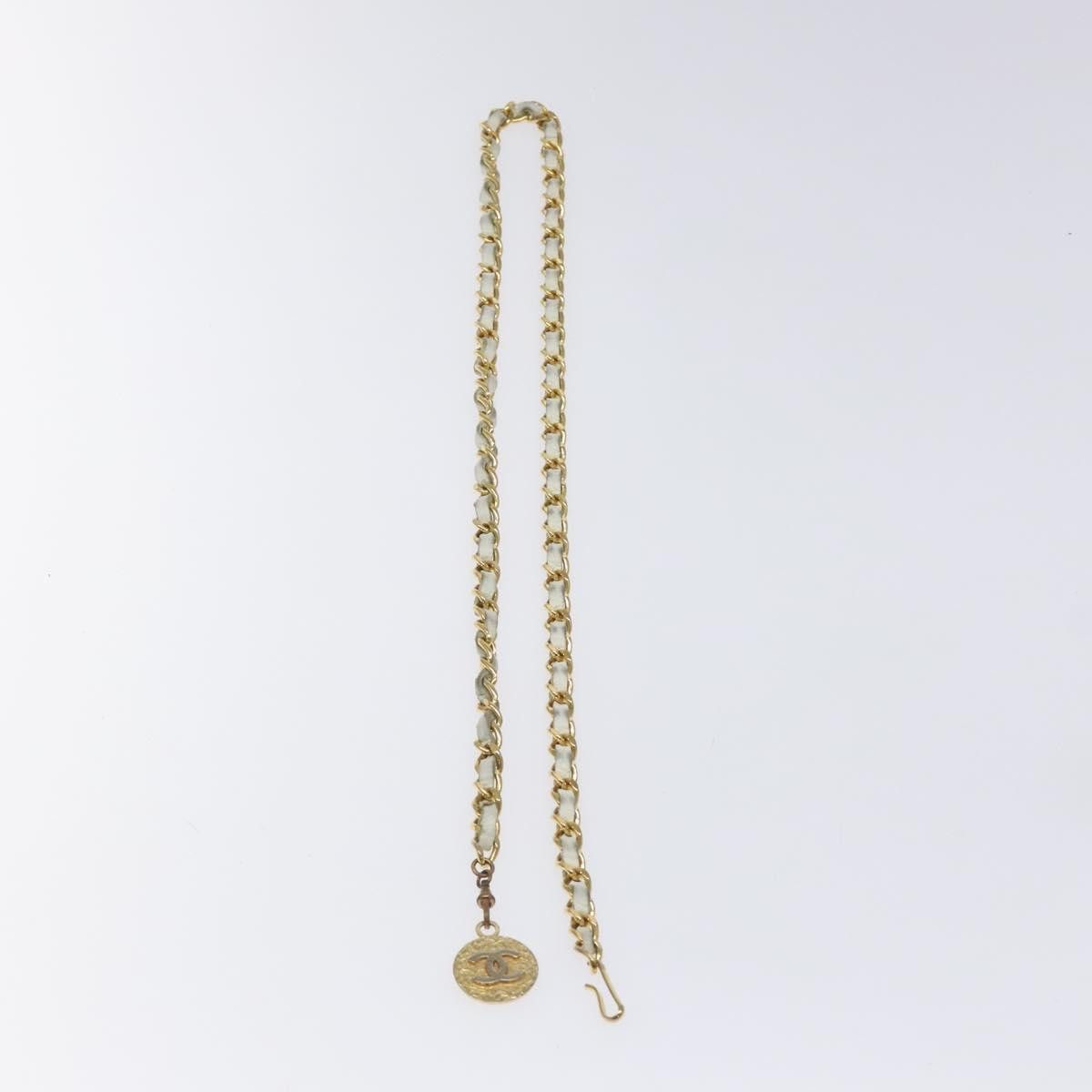 Chanel Chanel Vintage Logo Chain Belt Metal and Leather Size ONE SIZE - 8 Thumbnail