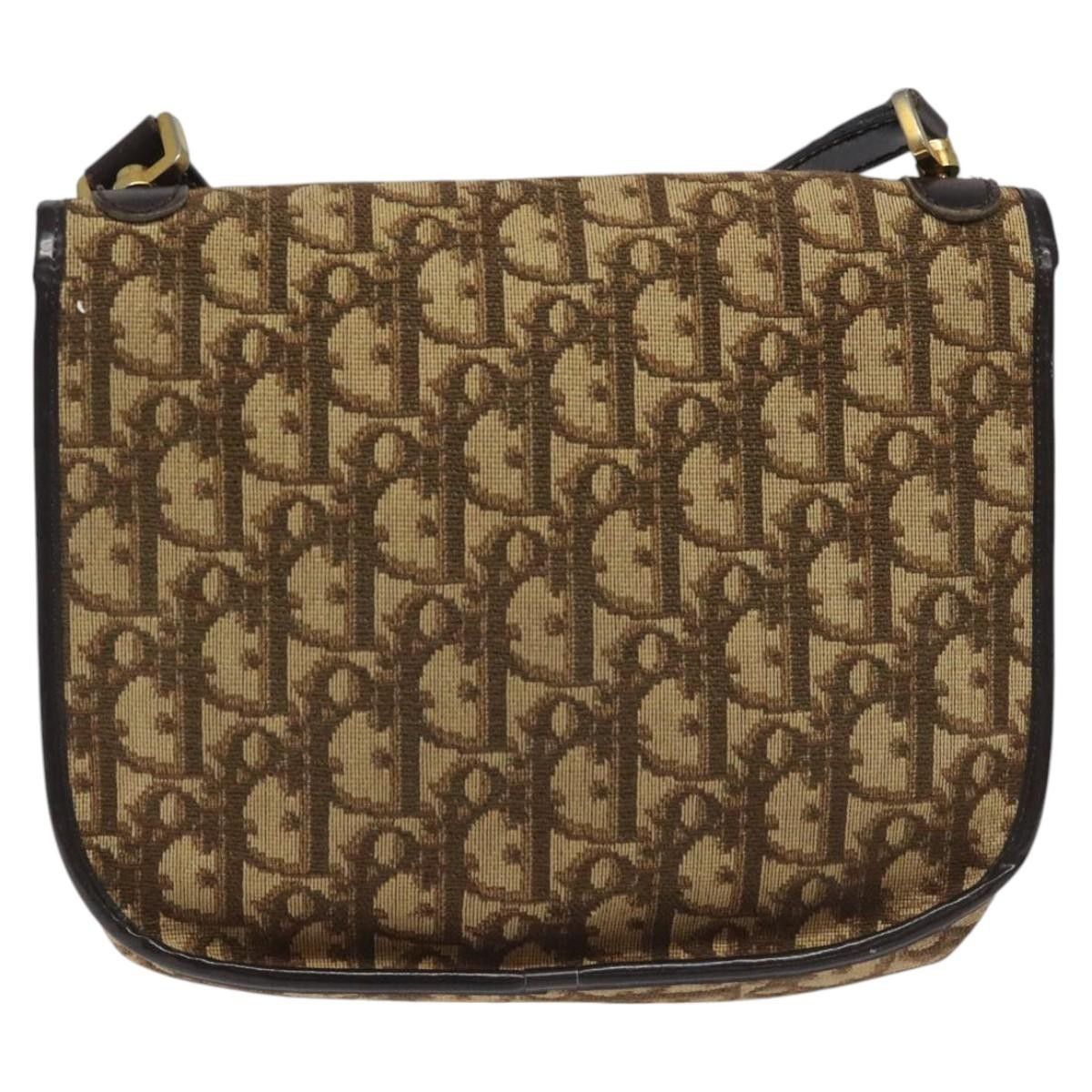 Dior Christian Dior Vintage Trotter Flap Shoulder Bag Canvas Size ONE SIZE - 2 Thumbnail