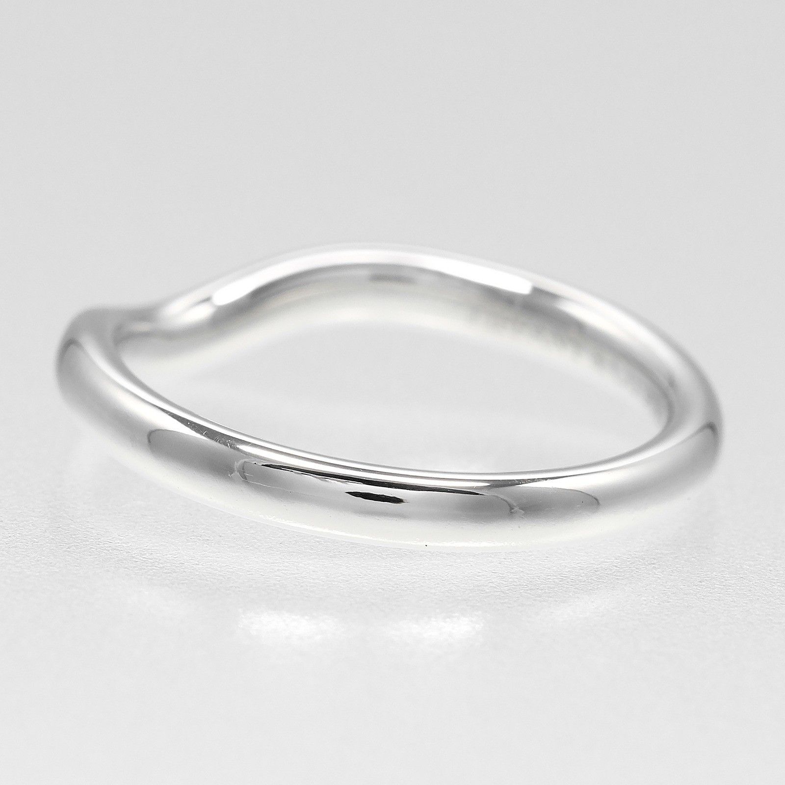 Tiffany & Co. Tiffany & Co. Elsa Peretti Curved Wedding Band Ring Platinum with Diamonds Size ONE SIZE - 5 Thumbnail