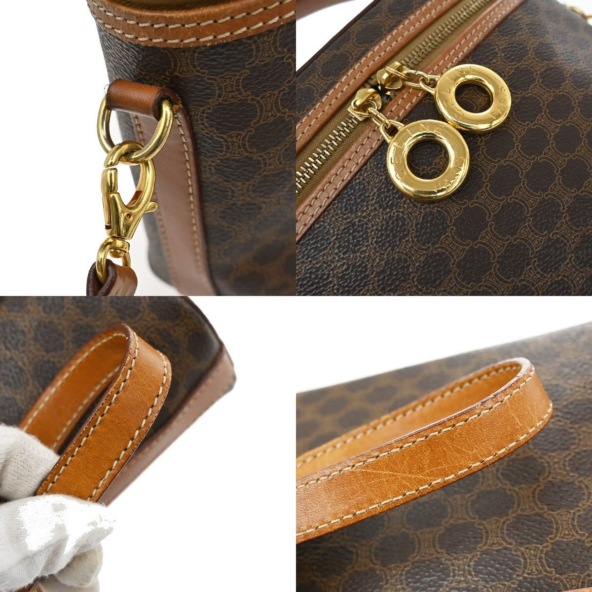Celine Celine Vintage Macadam Shoulder Bag Canvas Size ONE SIZE - 10 Thumbnail