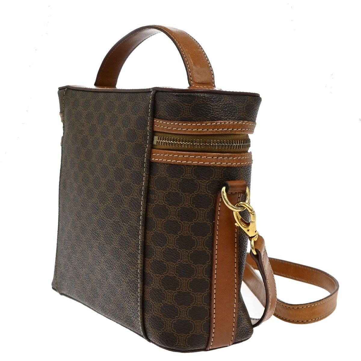Celine Celine Vintage Macadam Shoulder Bag Canvas Size ONE SIZE - 4 Thumbnail