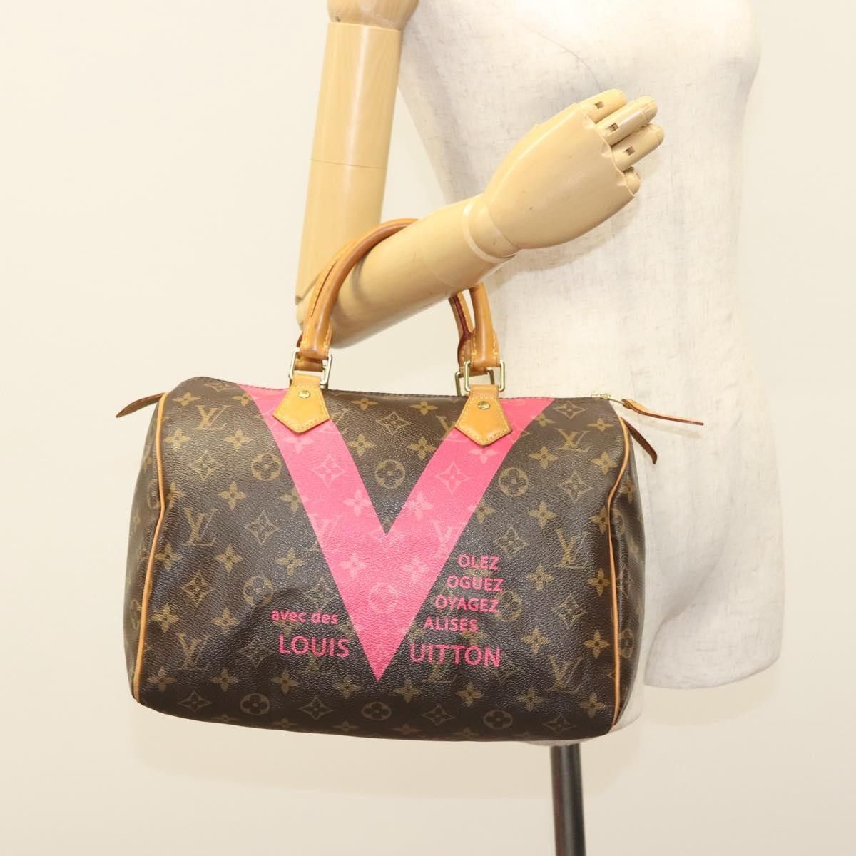 Louis Vuitton Louis Vuitton Speedy Handbag Limited Edition V Monogram Canvas Size ONE SIZE - 14 Thumbnail