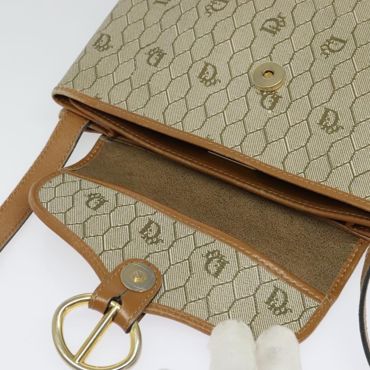 Dior Christian Dior Vintage Honeycomb Canvas and Leather Size ONE SIZE - 16 Thumbnail