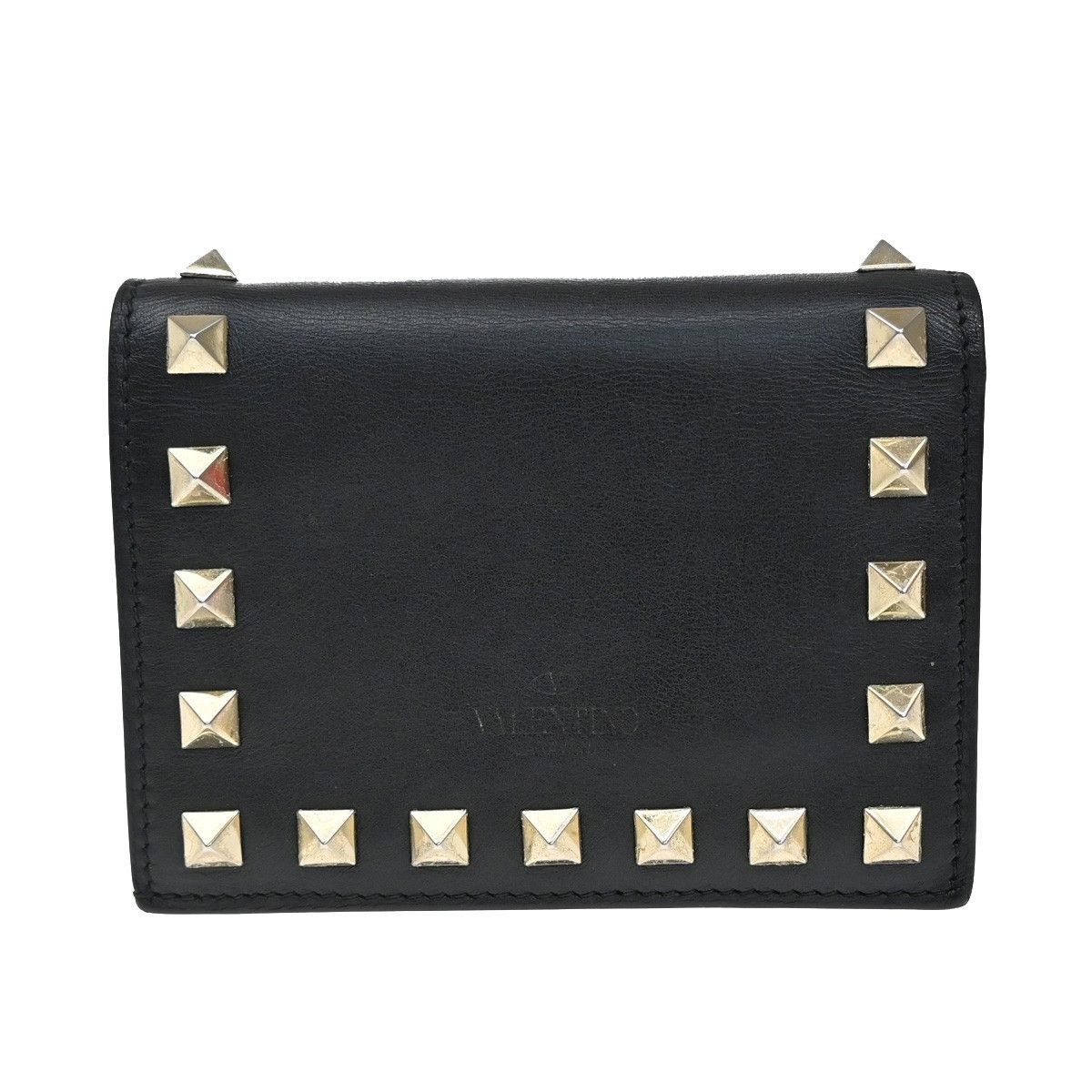 Valentino Valentino Garavani Rockstud Flap Card Case Leather Size ONE SIZE - 2 Thumbnail