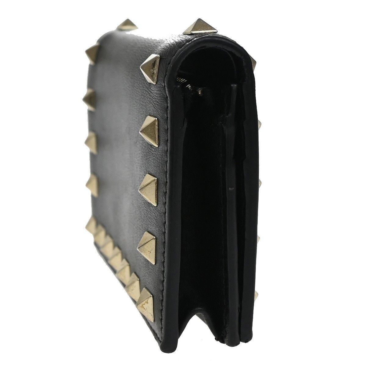 Valentino Valentino Garavani Rockstud Flap Card Case Leather Size ONE SIZE - 4 Thumbnail