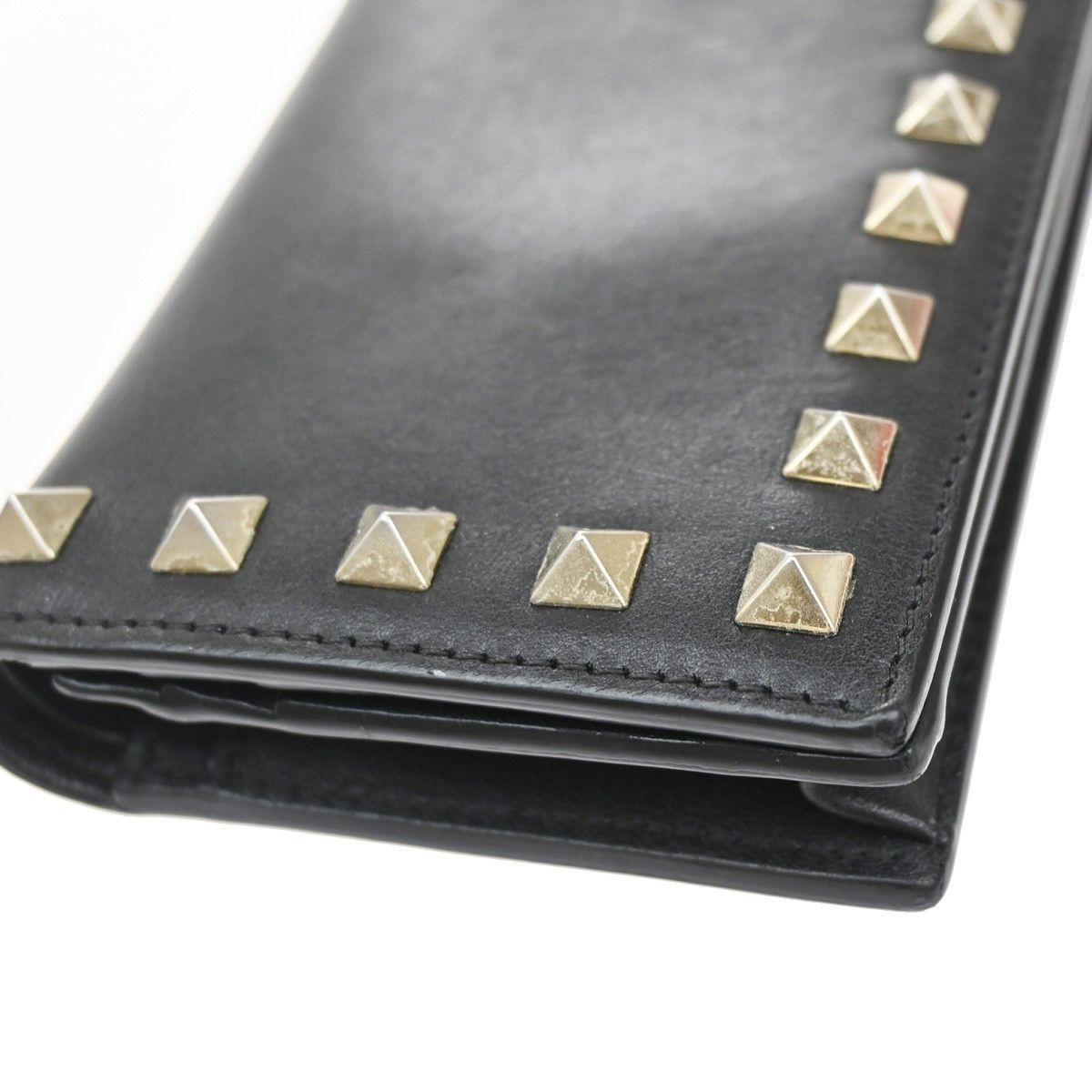 Valentino Valentino Garavani Rockstud Flap Card Case Leather Size ONE SIZE - 10 Thumbnail