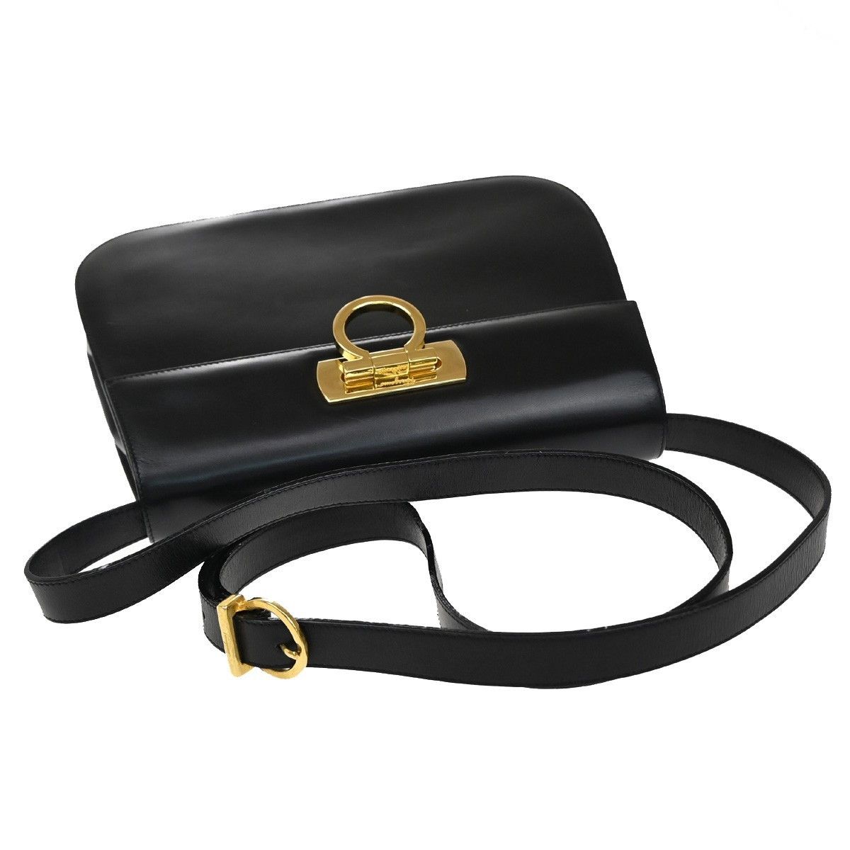 Salvatore Ferragamo Salvatore Ferragamo Gancini Shoulder Bag Leather Size ONE SIZE - 7 Thumbnail