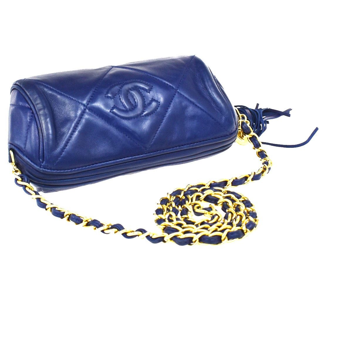 Chanel Chanel Vintage Diamond CC Barrel Bag Quilted Leather Size ONE SIZE - 8 Thumbnail
