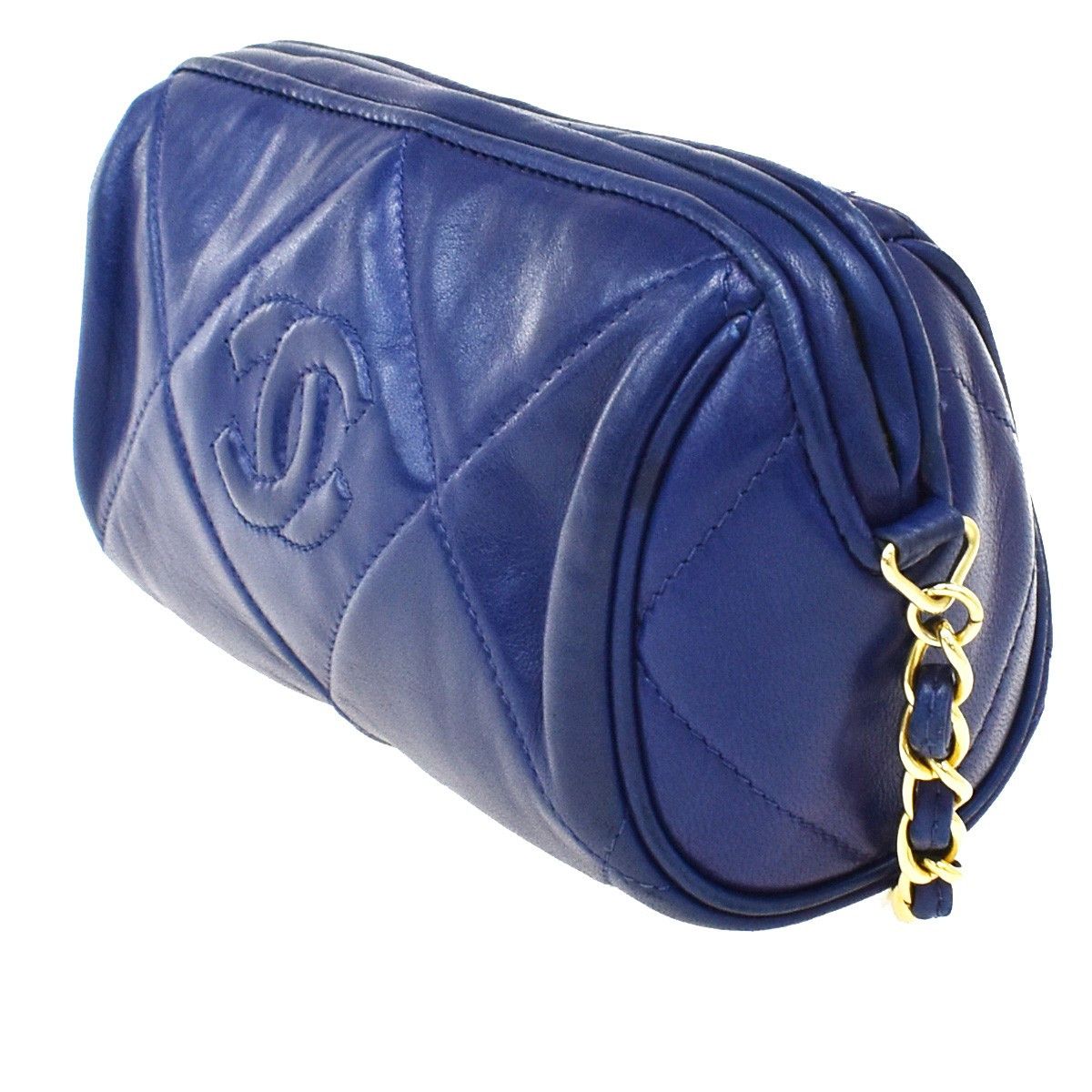 Chanel Chanel Vintage Diamond CC Barrel Bag Quilted Leather Size ONE SIZE - 3 Thumbnail