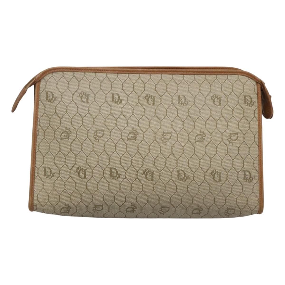 Dior Christian Dior Vintage Honeycomb Zip Pouch Coated Canvas Size ONE SIZE - 2 Thumbnail