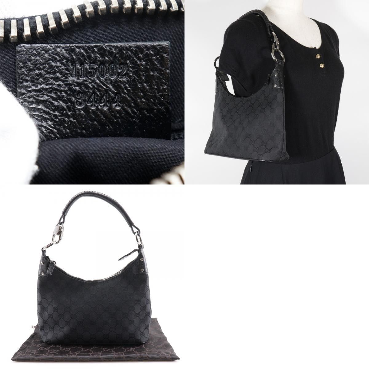 Gucci Gucci Ring Handle Zip Hobo GG Canvas Size ONE SIZE - 4 Thumbnail