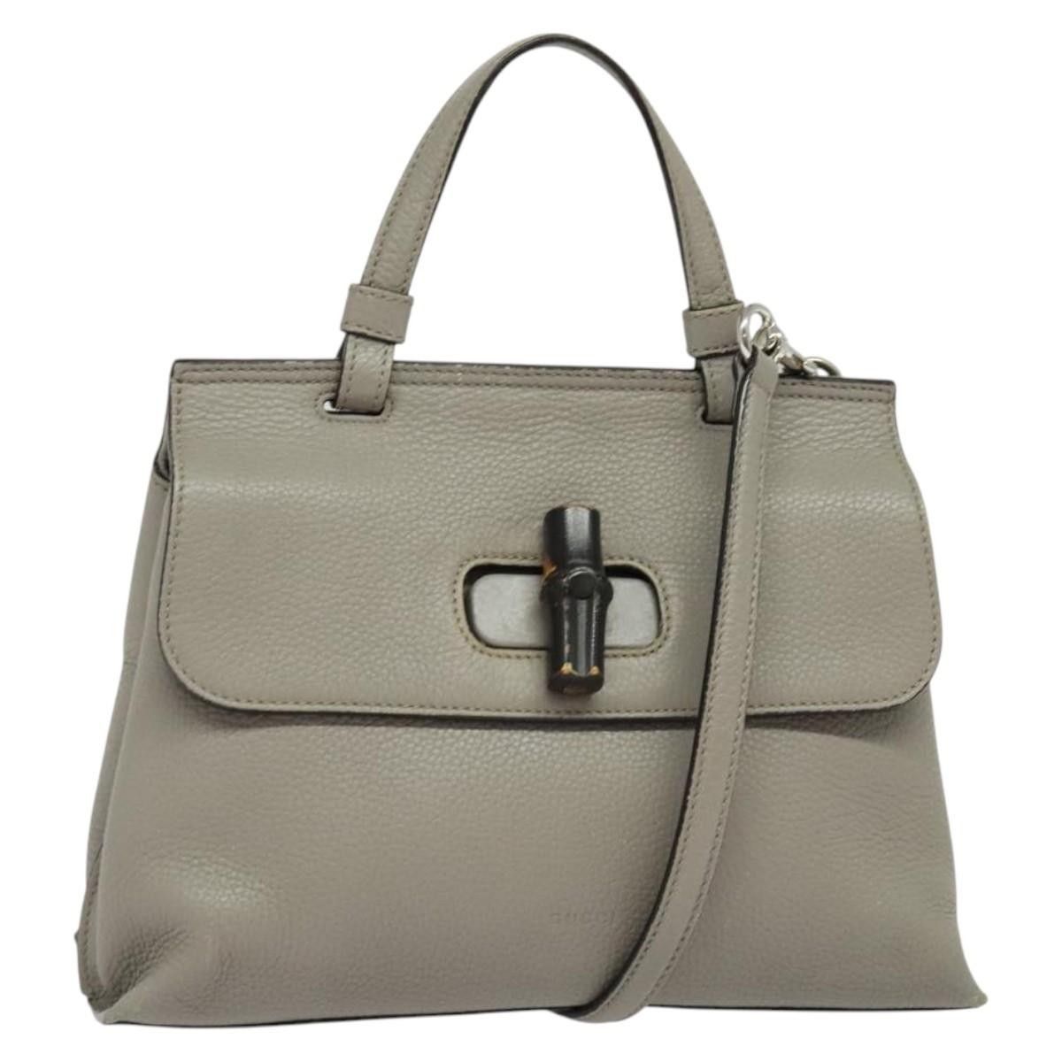 Gucci Gucci Bamboo Daily Top Handle Bag Leather Size ONE SIZE - 18 Thumbnail