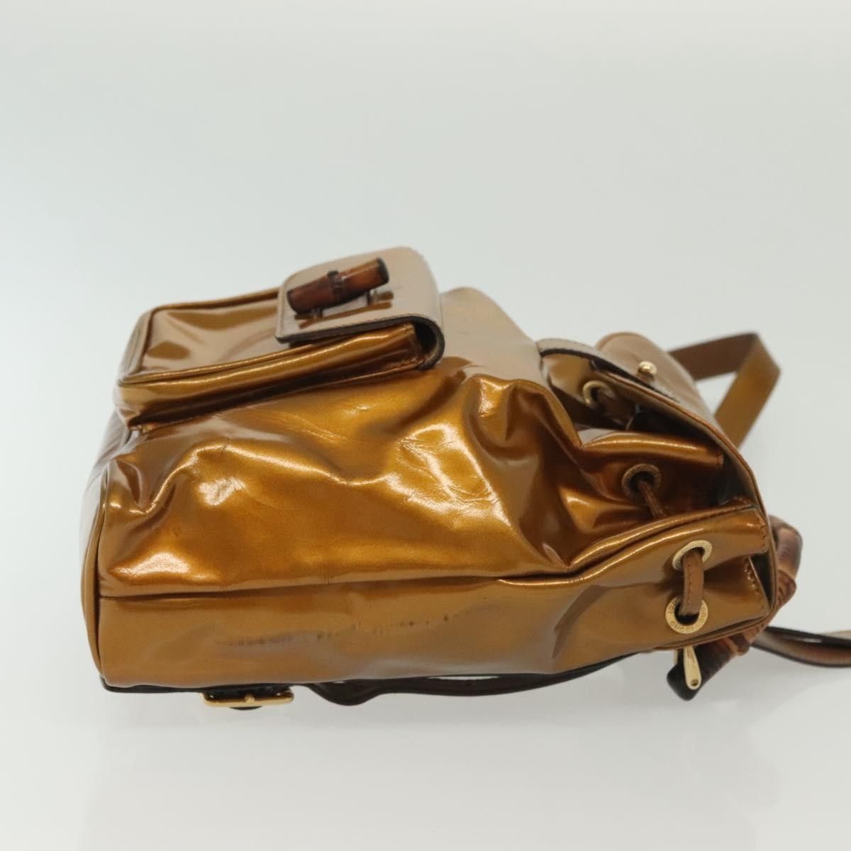 Gucci Gucci Vintage Bamboo Backpack Patent Size ONE SIZE - 3 Thumbnail
