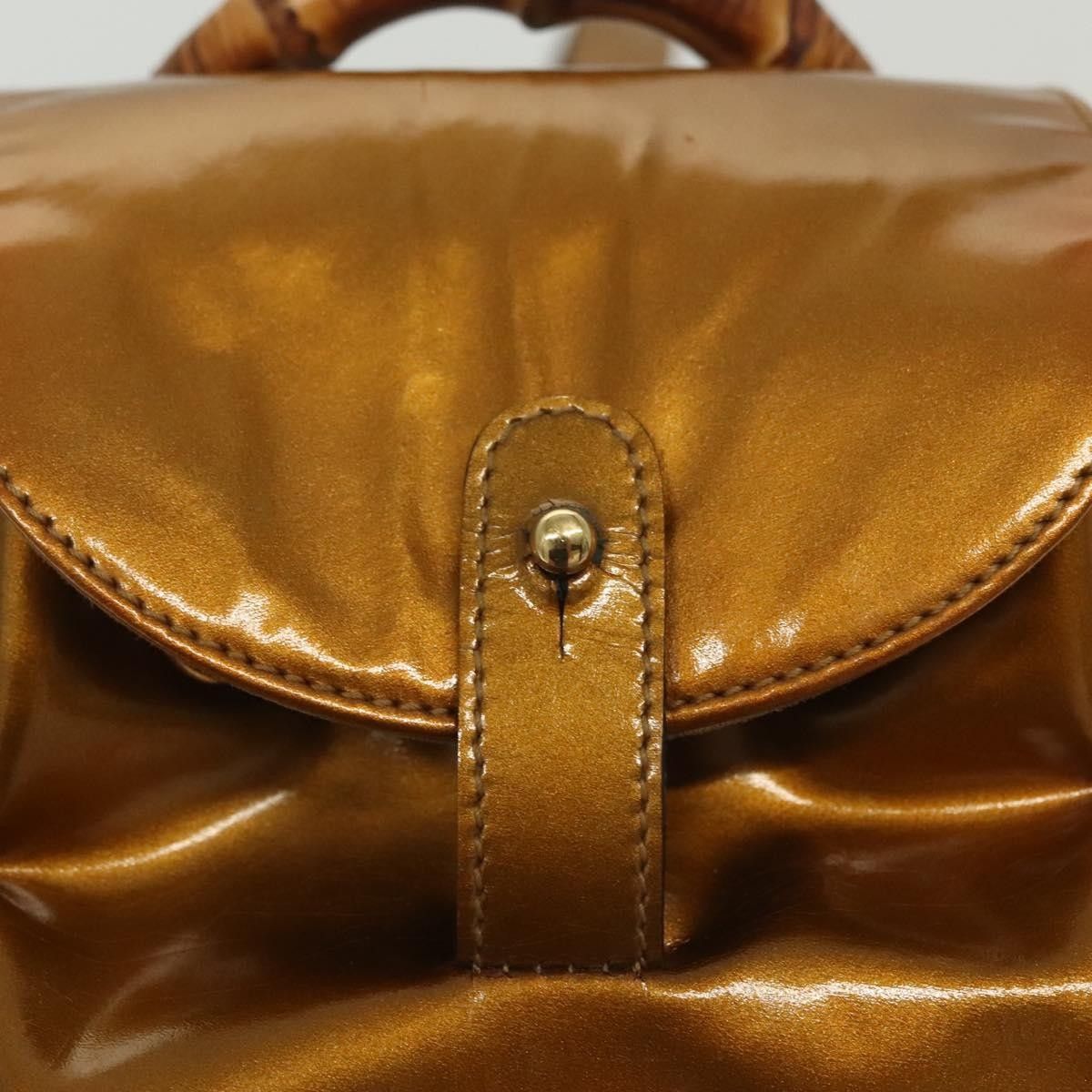 Gucci Gucci Vintage Bamboo Backpack Patent Size ONE SIZE - 14 Thumbnail