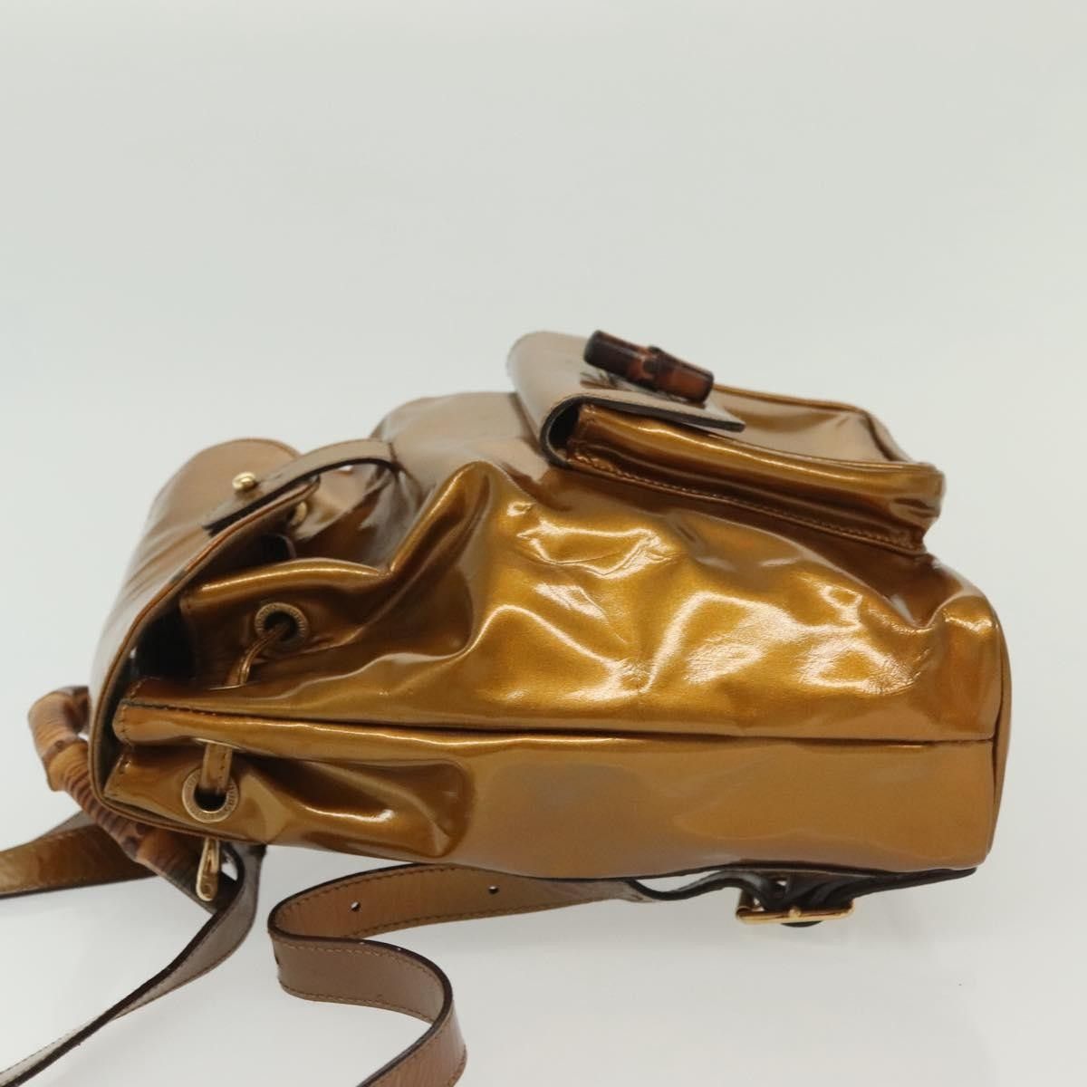Gucci Gucci Vintage Bamboo Backpack Patent Size ONE SIZE - 4 Thumbnail