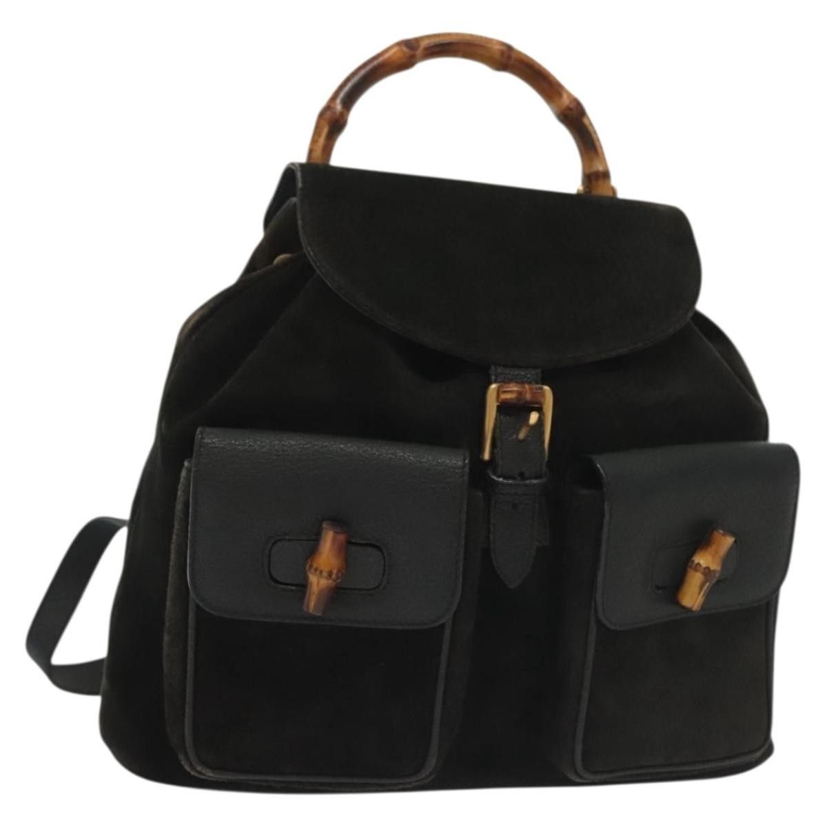 Gucci Gucci Bamboo Tassel Backpack Suede Size ONE SIZE - 20 Thumbnail