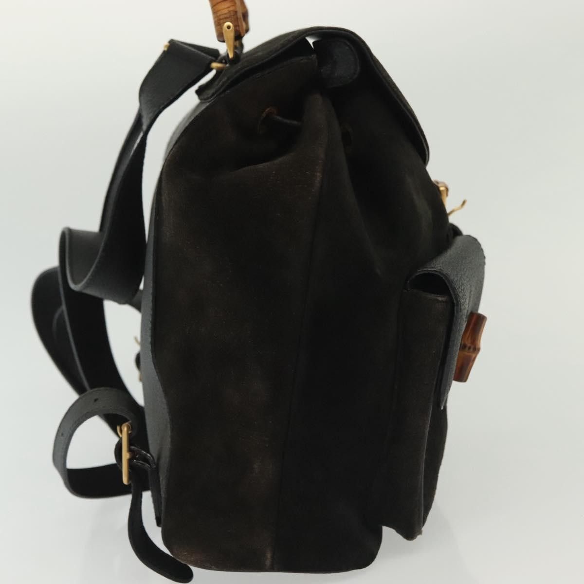 Gucci Gucci Bamboo Tassel Backpack Suede Size ONE SIZE - 4 Thumbnail