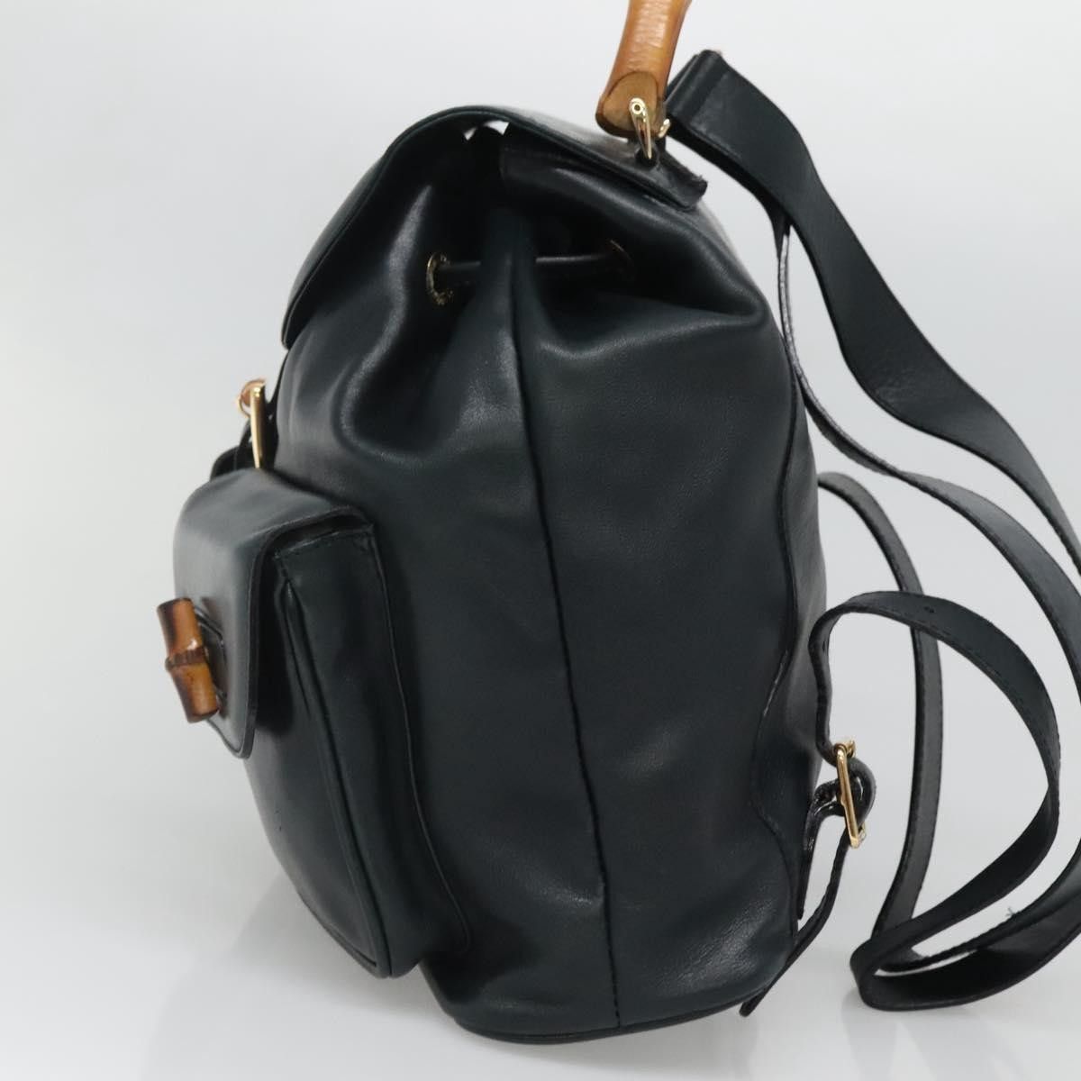 Gucci Gucci Vintage Bamboo Backpack Leather Size ONE SIZE - 4 Thumbnail
