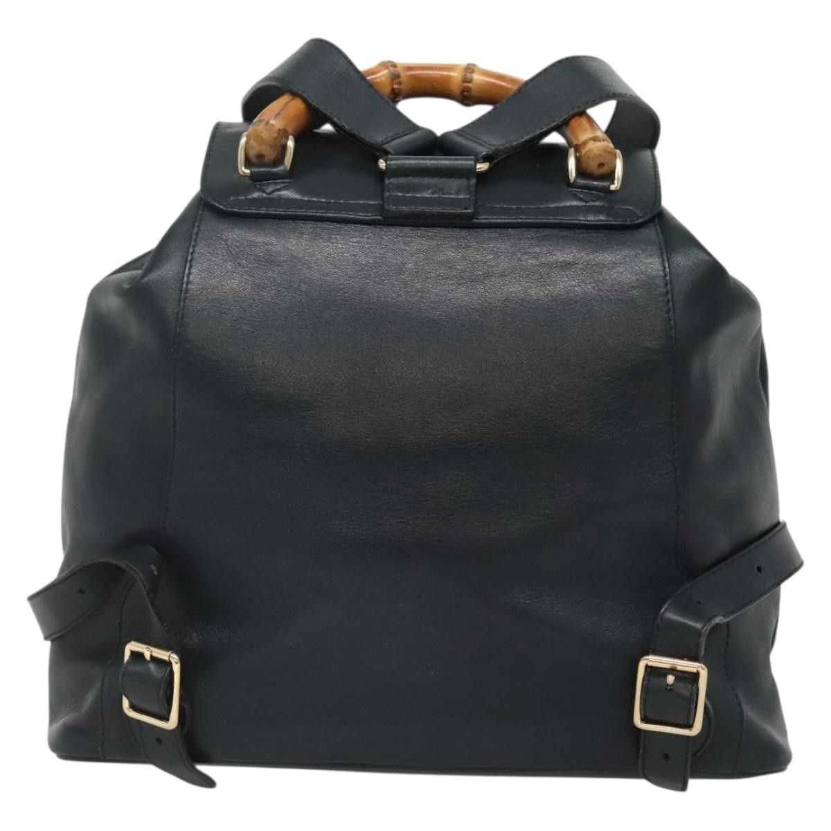 Gucci Gucci Vintage Bamboo Backpack Leather Size ONE SIZE - 2 Thumbnail
