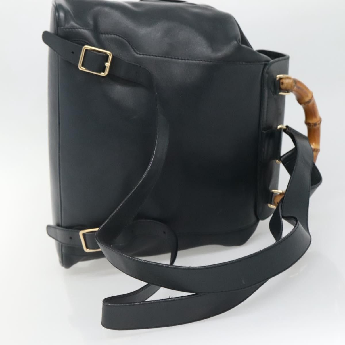 Gucci Gucci Vintage Bamboo Backpack Leather Size ONE SIZE - 23 Thumbnail