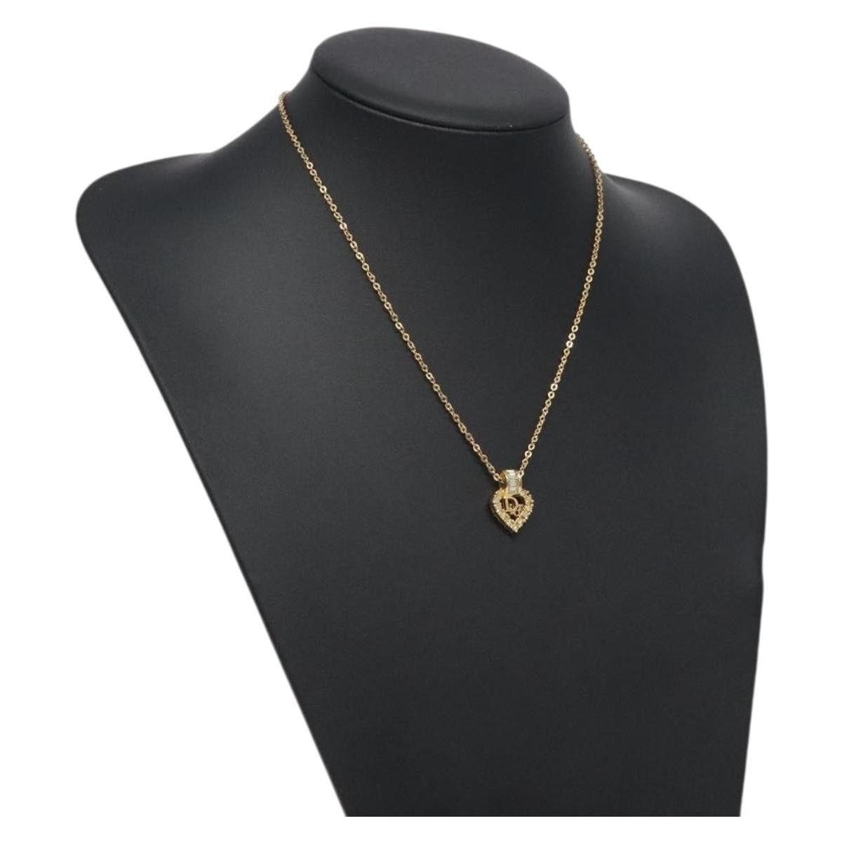Dior Christian Dior Logo Heart Pendant Necklace Metal Size ONE SIZE - 8 Thumbnail