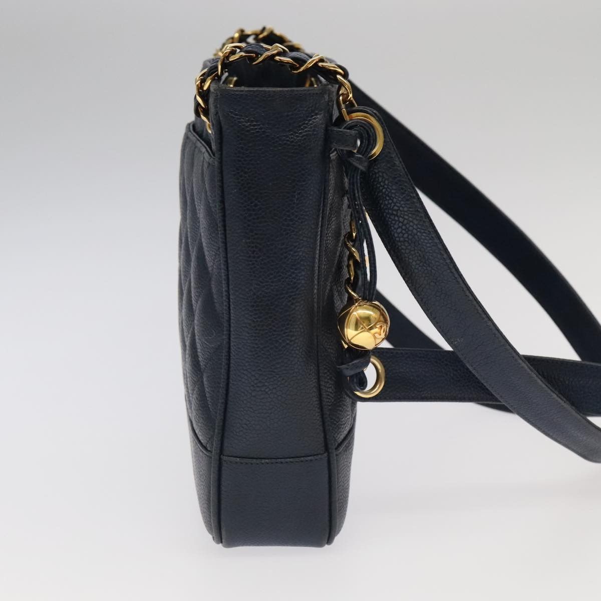 Chanel Chanel Vintage Stitched CC Shoulder Bag Caviar Size ONE SIZE - 4 Thumbnail