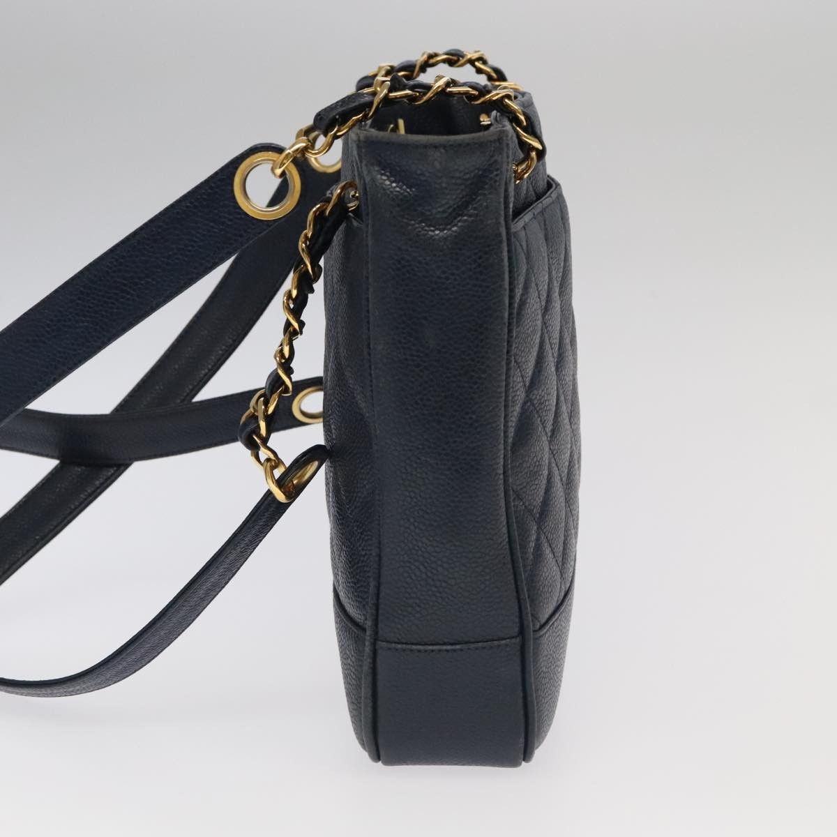 Chanel Chanel Vintage Stitched CC Shoulder Bag Caviar Size ONE SIZE - 3 Thumbnail