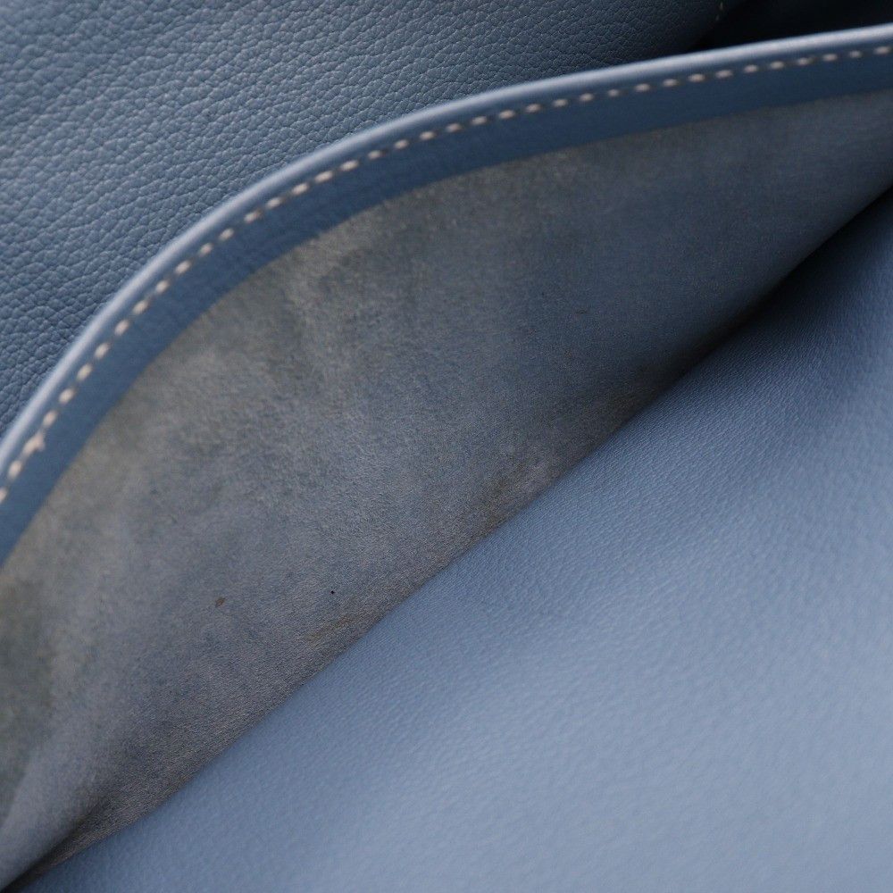 Hermes Hermes Birkin Handbag Blue Clemence with Palladium Hardware Size ONE SIZE - 9 Thumbnail