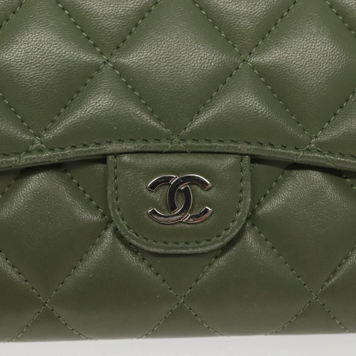 Chanel Chanel CC Gusset Classic Flap Wallet Quilted Lambskin Size ONE SIZE - 12 Thumbnail