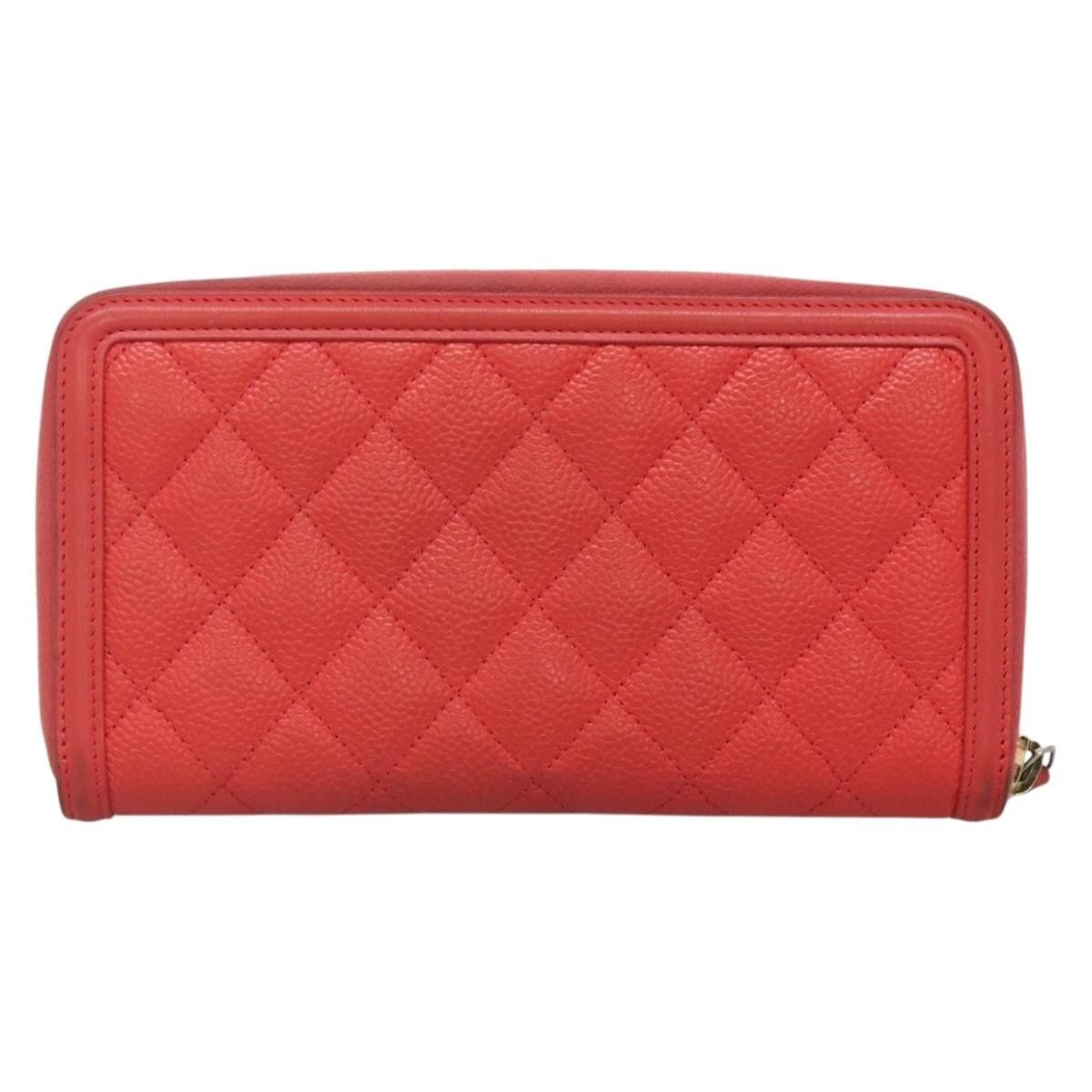 Chanel Chanel Filigree Zip Around Wallet Quilted Caviar Size ONE SIZE - 2 Thumbnail