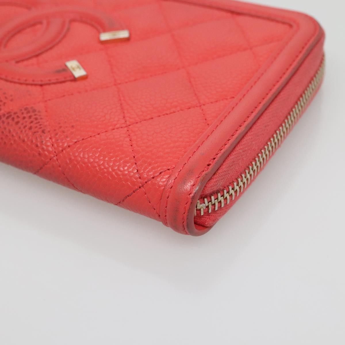 Chanel Chanel Filigree Zip Around Wallet Quilted Caviar Size ONE SIZE - 11 Thumbnail