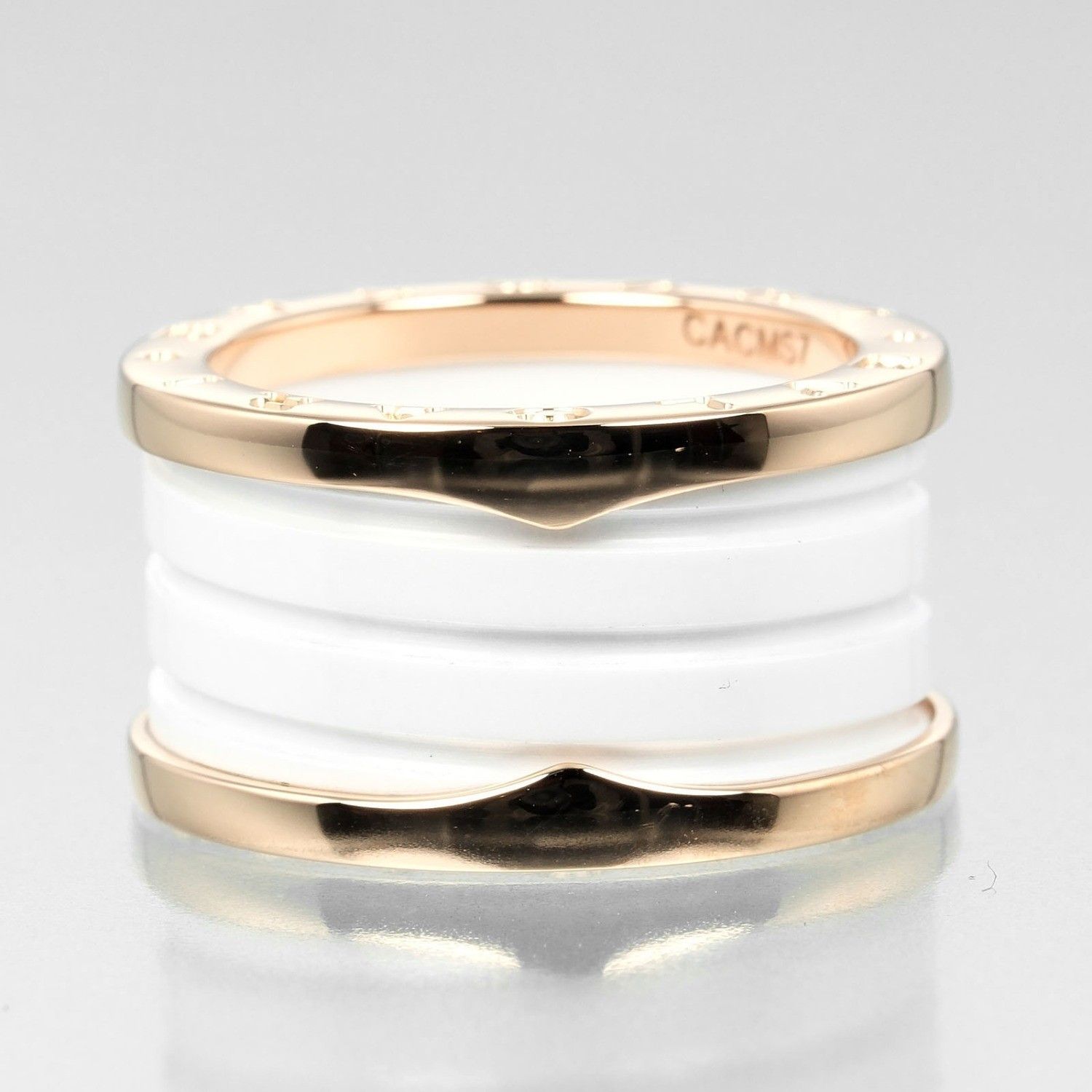 Bvlgari Bvlgari B.Zero1 Four Band Ring 18K Rose Gold and Ceramic Size ONE SIZE - 3 Thumbnail