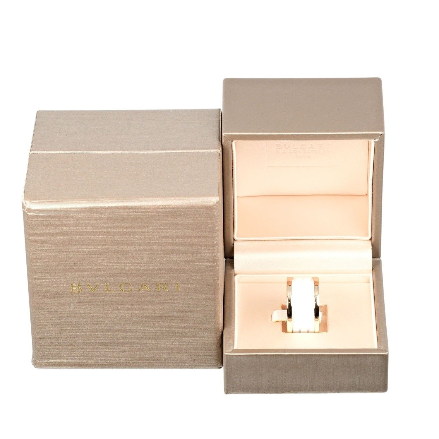 Bvlgari Bvlgari B.Zero1 Four Band Ring 18K Rose Gold and Ceramic Size ONE SIZE - 9 Thumbnail