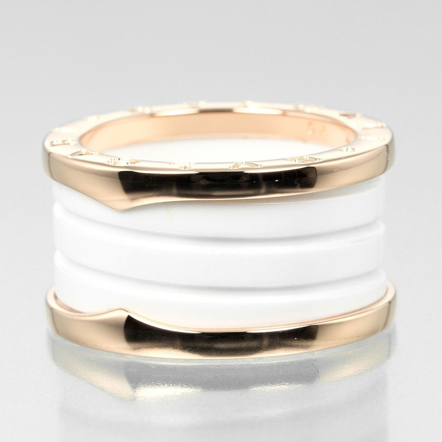 Bvlgari Bvlgari B.Zero1 Four Band Ring 18K Rose Gold and Ceramic Size ONE SIZE - 4 Thumbnail