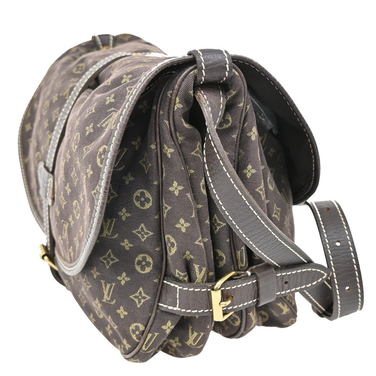 Louis Vuitton Louis Vuitton Saumur Handbag Mini Lin Size ONE SIZE - 4 Thumbnail