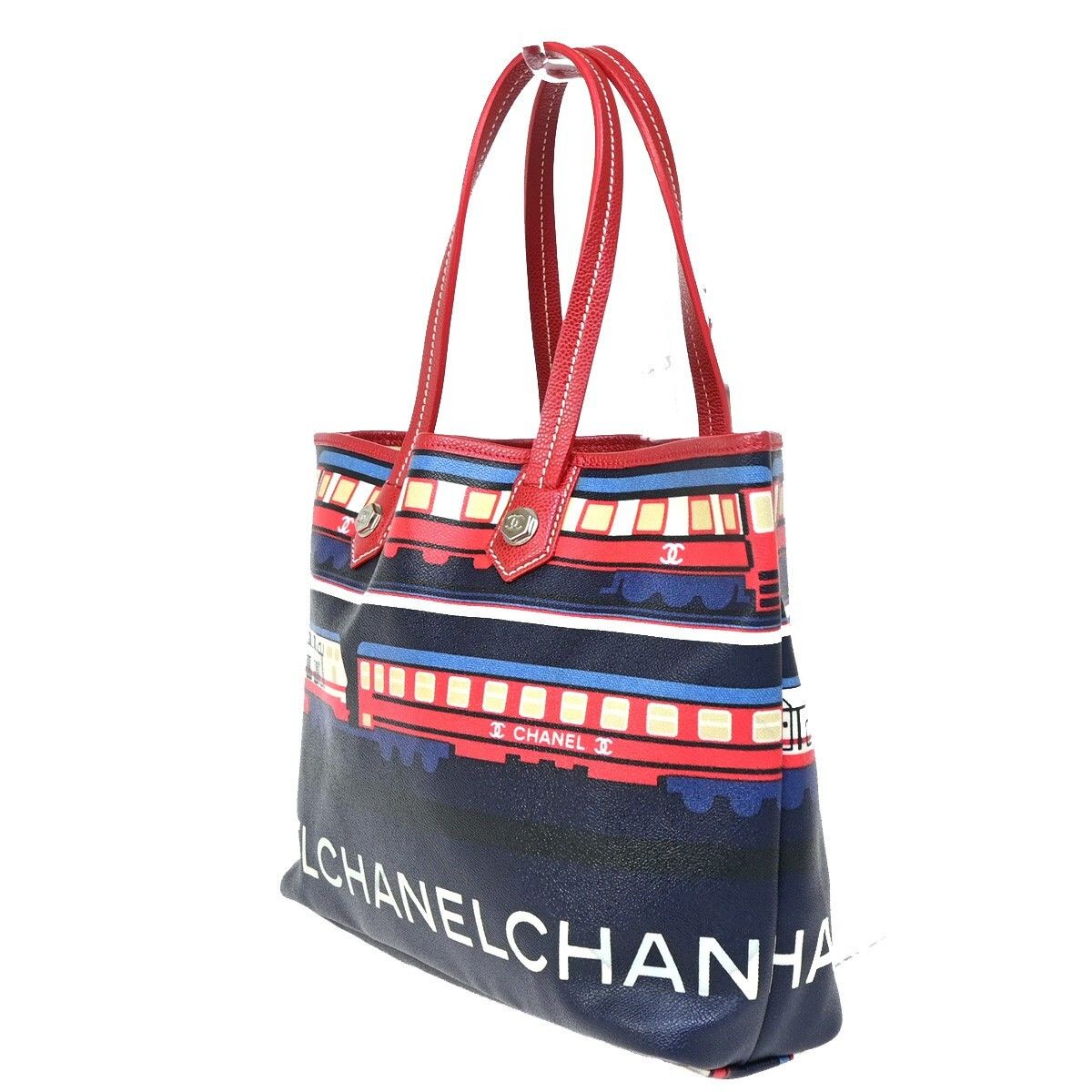 Chanel Chanel Le Train Tote Printed Coated Canvas Size ONE SIZE - 3 Thumbnail