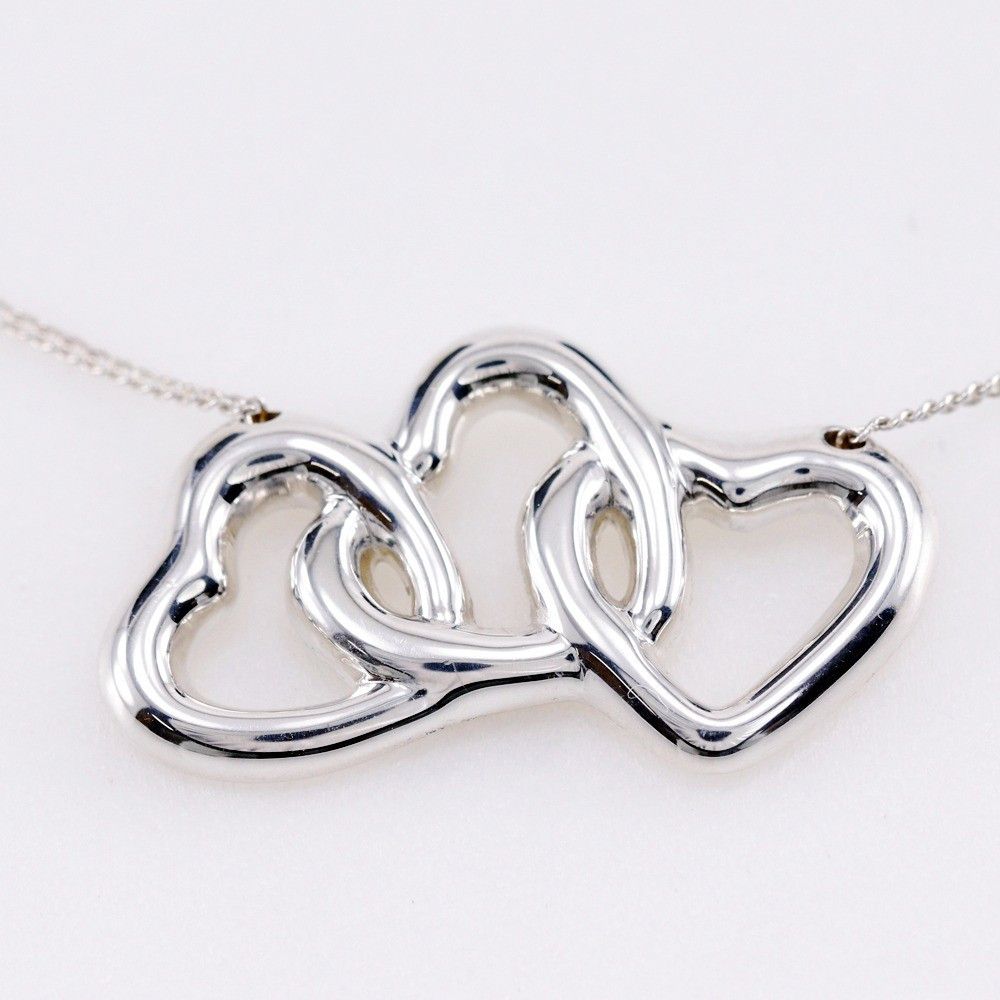 Tiffany & Co. Tiffany & Co. Triple Heart Pendant Necklace Sterling Silver Size ONE SIZE - 3 Thumbnail
