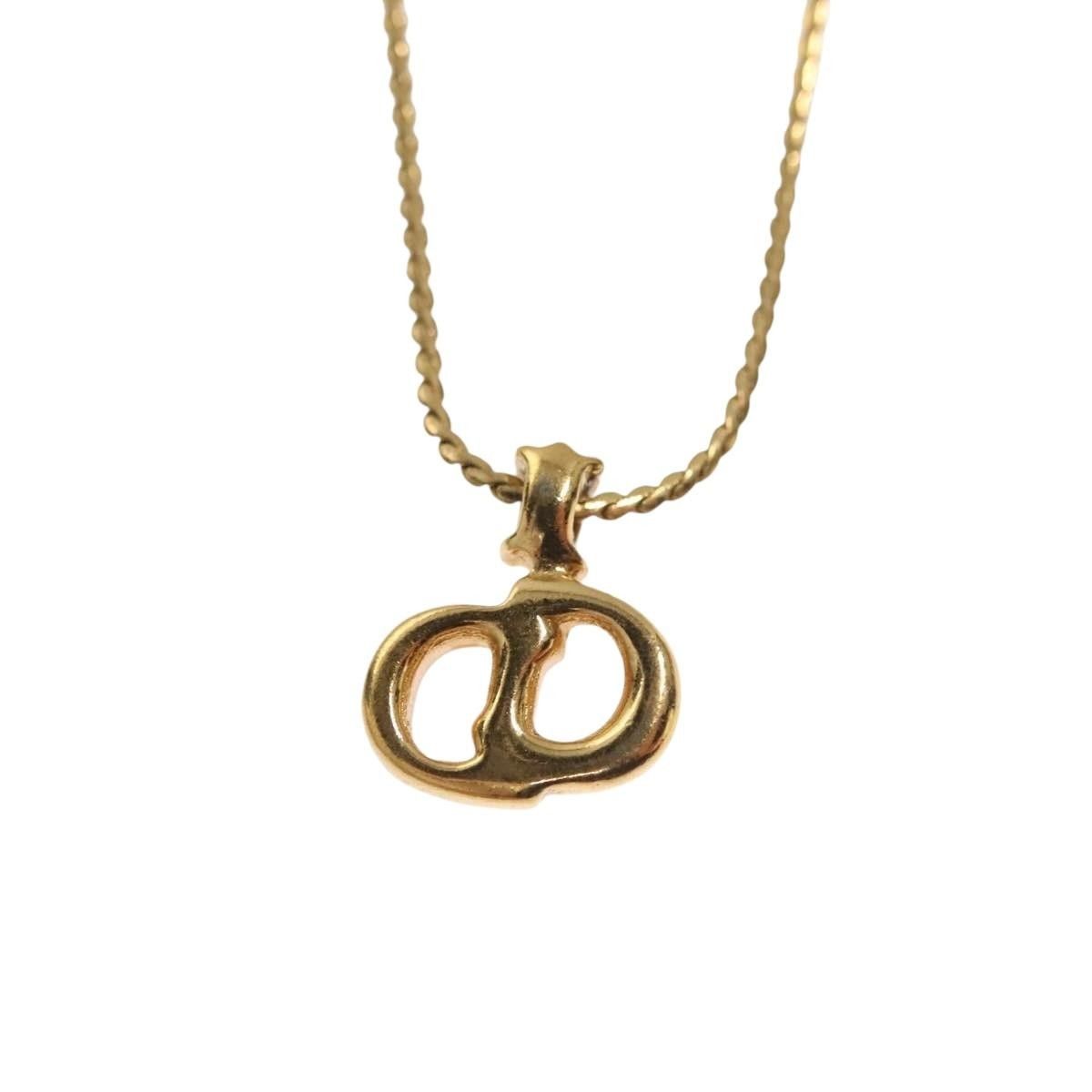 Dior Christian Dior CD Pendant Necklace Gold-plated Size ONE SIZE - 4 Thumbnail